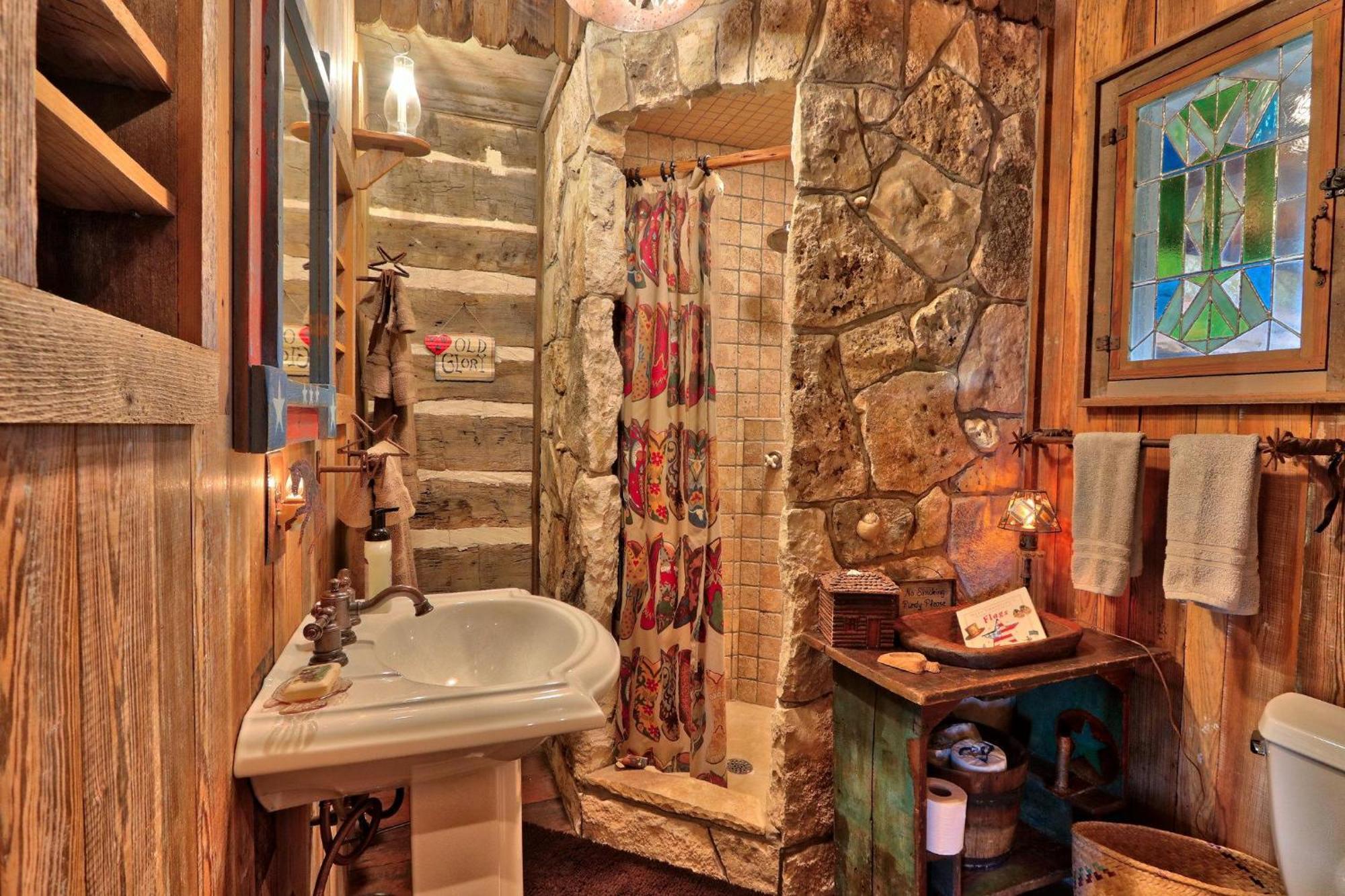Log Cabin At Old Glory Ranch Wimberley Exterior foto